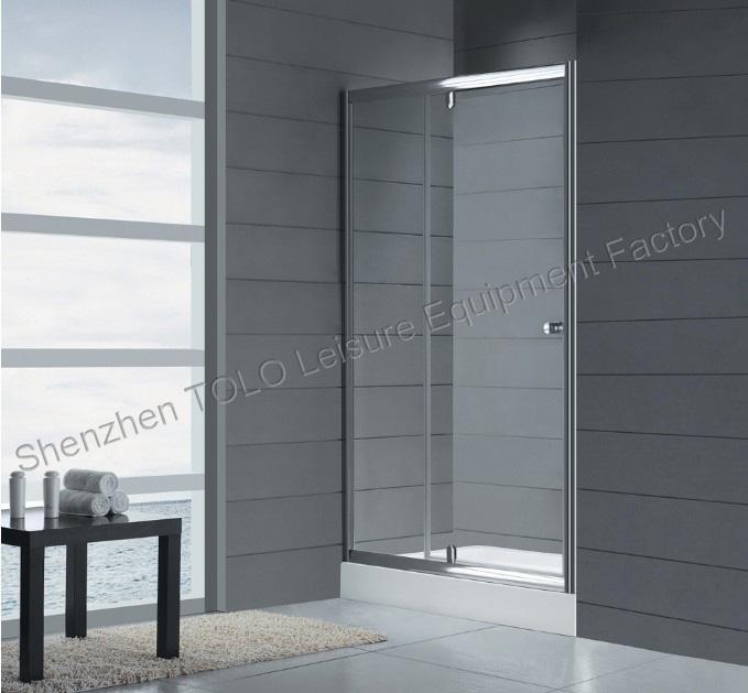Rotating Shower Screen Glass Enclosed Showers , Sliding Square Single Hinge Door