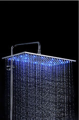 China 8 Inch Bathroom Rain Showers Heads Modern Overhead With LED Light supplier