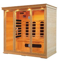 China Hemlock Far Infrared Sauna Cabin for 1 - 5 person , Carbon / Ceramic fiber supplier