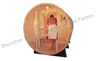 China Europe Barrel Steam Sauna Cabins , Dry Heat Wood Sauna Room supplier