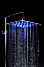 China Overhead Rain Fall Shower Head , Stainless Steel LED Lighted Shower Head supplier