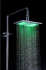China Luxury Color Changing Rain Style Shower Head Stainless Steel 220 x 145 x 9.5mm supplier