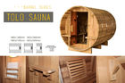 China Custom Circular Dry Heat Steam Bath Cabin For Home / Garden / Green Roofs Barrel Sauna company
