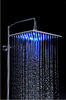China Overhead Rain Fall Shower Head , Stainless Steel LED Lighted Shower Head factory