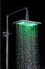 China Luxury Color Changing Rain Style Shower Head Stainless Steel 220 x 145 x 9.5mm factory