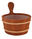Sauna Bucket With Plastic Inner Container And Spoon Classic Model 26cm Diameter supplier