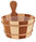 Sauna Bucket With Plastic Inner Container And Spoon Classic Model 26cm Diameter supplier