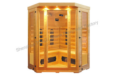 China Bench Carbon Fiber Far Infrared Sauna Cabin , Electric 4 Person Sauna For Outdoor distributor